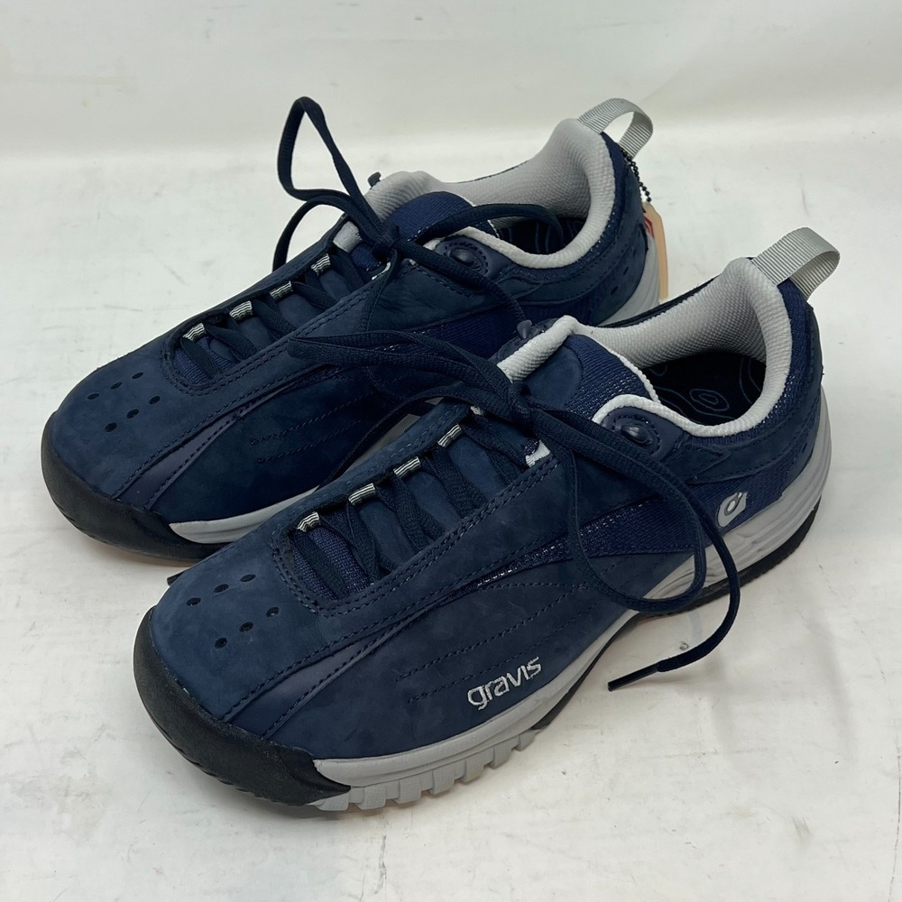 Gravis Nineteen Sneakers‎ Men's 9 Navy Suede Navy Laces Skate Style VTG NIB
